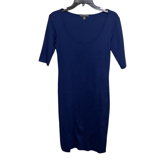 Ralph Lauren Women’s Navy Blue Bodycon Pencil Dress Size M Cotton - Picture 1 of 11